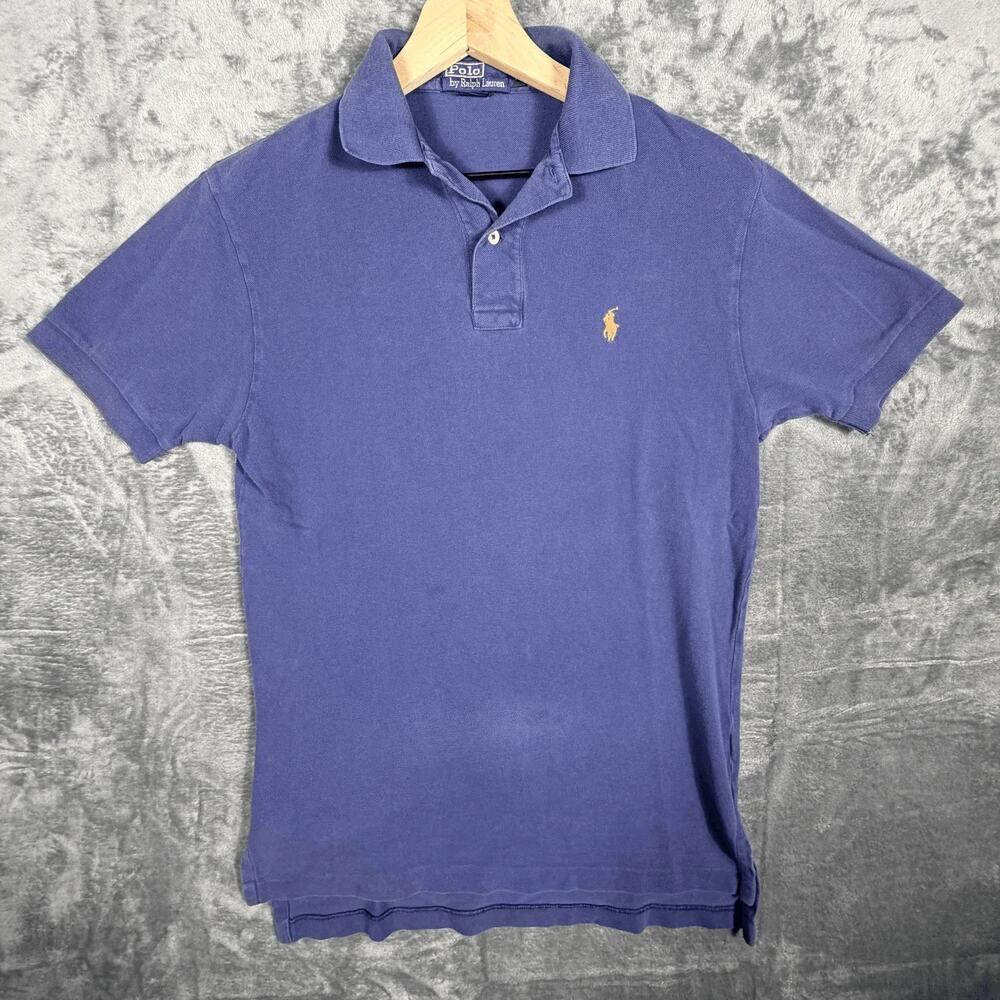 Polo By Ralph Lauren Mens Polo Shirt Sz S Purple Short Sleeve Cotton Logo